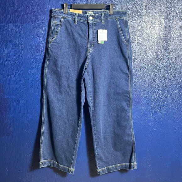 L.L Bean 207 Vintage Jeans Womens 16 Regular Blue Denim High Rise Wide Leg NWT - Picture 4 of 7